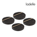 Ladelle Emerson Black Round 4pk Coaster 