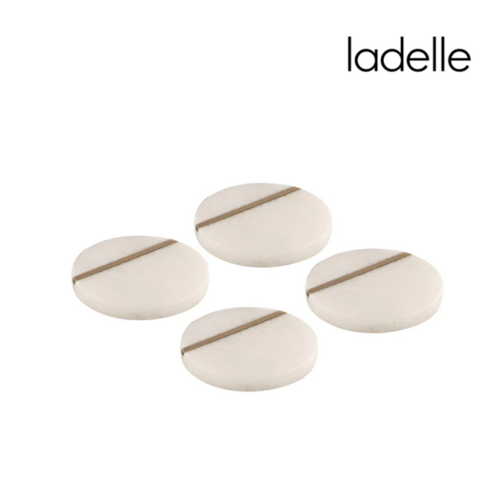 Ladelle Emerson Champagne Round 4pk Coaster