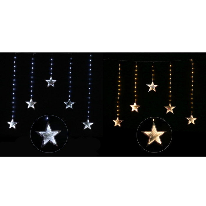 LED Infinity Stars Curtain Lights 2 Asstd