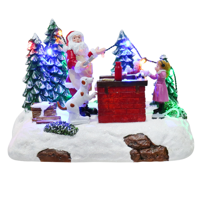 LED Musical BBQ Santa with Real Smoke USB