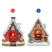 LED Musical Gingerbread House Open Door USB 2 Asstd