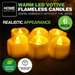 LED Votive 6pk Candles 4.8cmx3.8cm Battery Operated