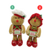 Mr And Mrs Gingerbread Merry Christmas Slogan 40Cm 2 Asstd