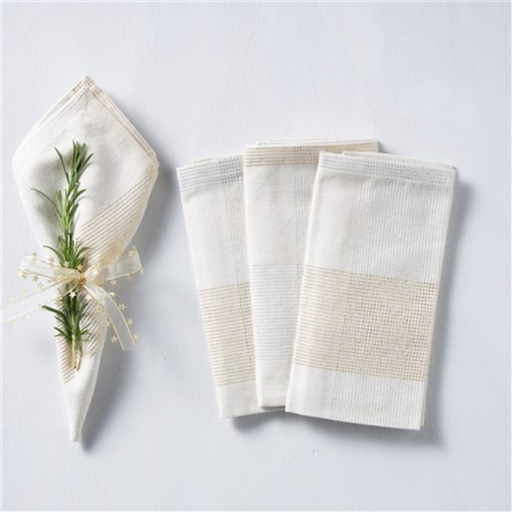 Ronis Napkins Cotton Gold Lurex Thread 4Pk 45X45CM