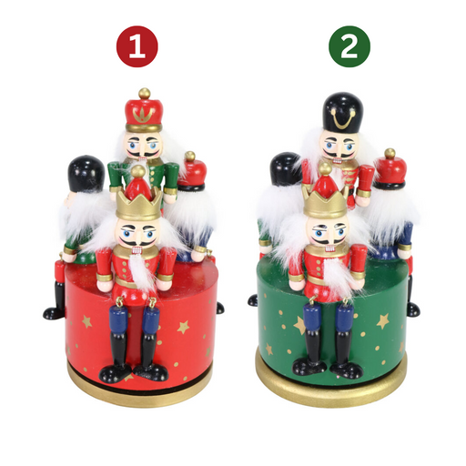 Nutcrackers Music Box Rotating Soldiers Asst