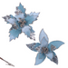 Pale Blue Poinsettia W/clip D23cm 2 Asstd 