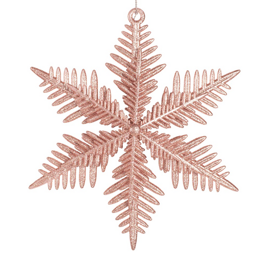 Pink Glitter Snowflake Tree Ornament 22.5cm