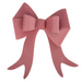 Pink Velour Bow 30X35Cm