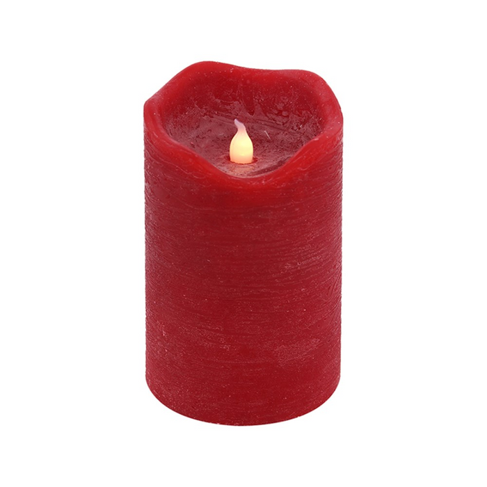 Red Flameless Led Candle Battery Operated 7.5x12.5CM 