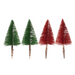 Red Sisal & Gree Sisal Tree W/Clip 2Pk 14Cm 2 Asstd