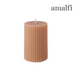 Ribbed Pillar Candle Goji Berry 8cm Gin 5x7.5cm Ginger