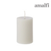 Ribbed Pillar Candle Persimmon 5x7.5cm Wht 5x7.5cm Antique White