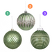 Sage Green Shatterproof Baubles 8cm In Pdq Tray 3 Asstd 