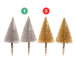 Sisal Tree W/Clip Silver & Champagne 2Pk 14Cm 2 Asstd