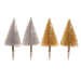 Sisal Tree W/Clip Silver & Champagne 2Pk 14Cm 2 Asstd