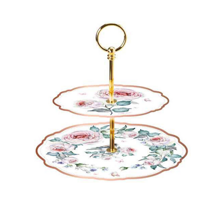 SOFT ROSE 2 TIER CAKE STAND 