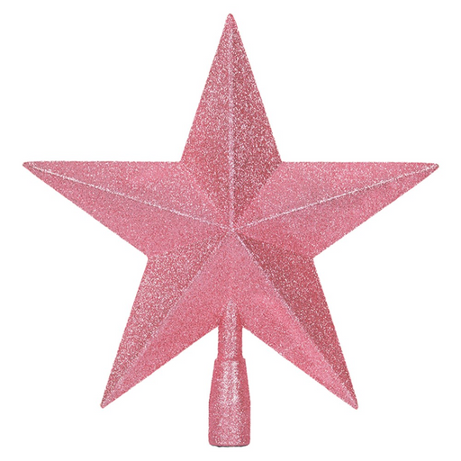 Star Tree Topper 29Cm Pink Glitter