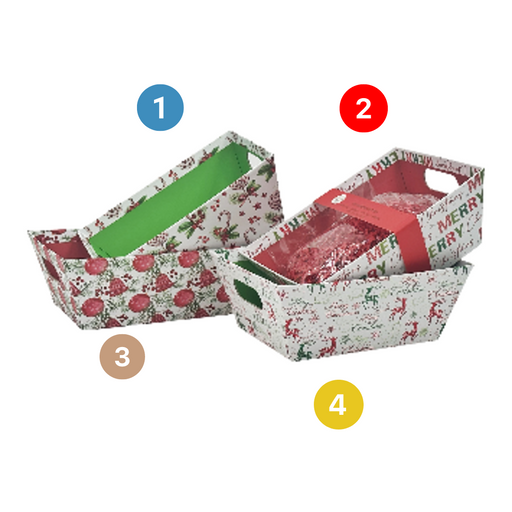 TRADITIONAL XMAS DIY HAMPER BOX SET 4asst