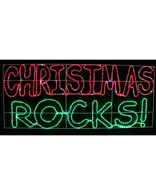 Led Rope Light Christmas Rocks Sign Twinkle