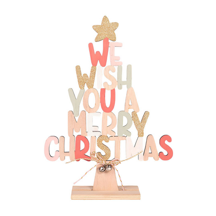 We Wish You A Merry Christmas Table Top Sign 20x28x5cm
