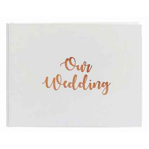 Wedding Guest Book Our Wedding 9X7 Rose Gold / White