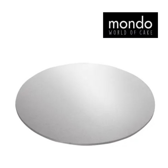MONDO Cake Board Round - Silver Foil 9in 1pc 22.5cm