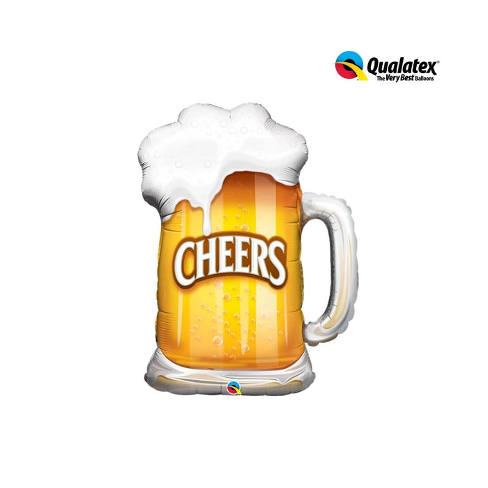 Foil Balloon 88Cm Shape Cheers! Beer Mug