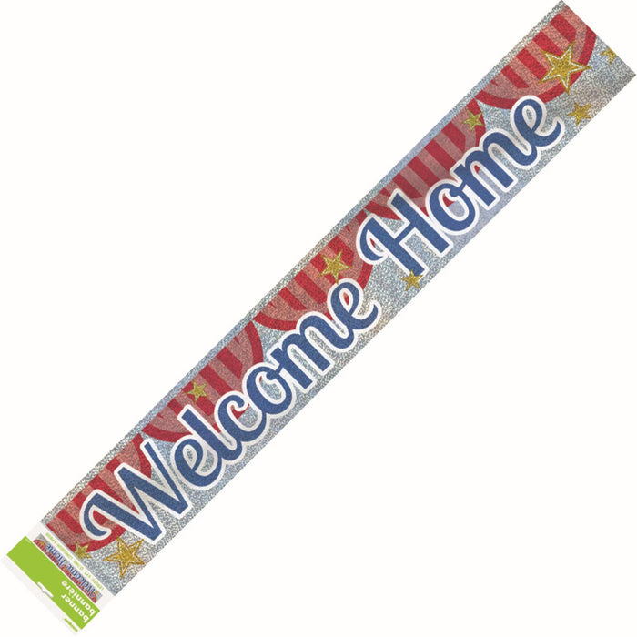 Balloon Bday Prismatic Foil Banner 274cm