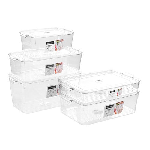 Boxsweden Crystal Storage Containerw/Lid 3.75L 33.5X16.5X10Cm