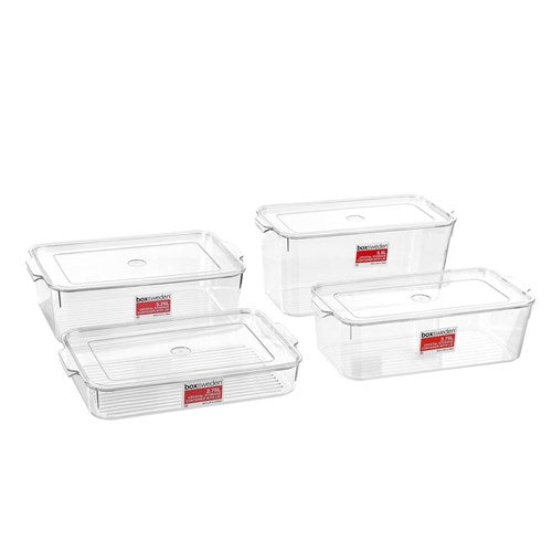 Boxsweden Crystal Storage Containerw/Lid 3.75L 33.5X16.5X10Cm