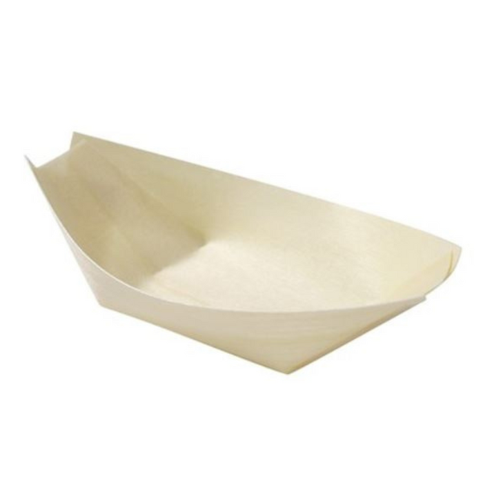 Lemon And Lime Eco Wood Serving Boat11.5X6.5Cm 12Pk