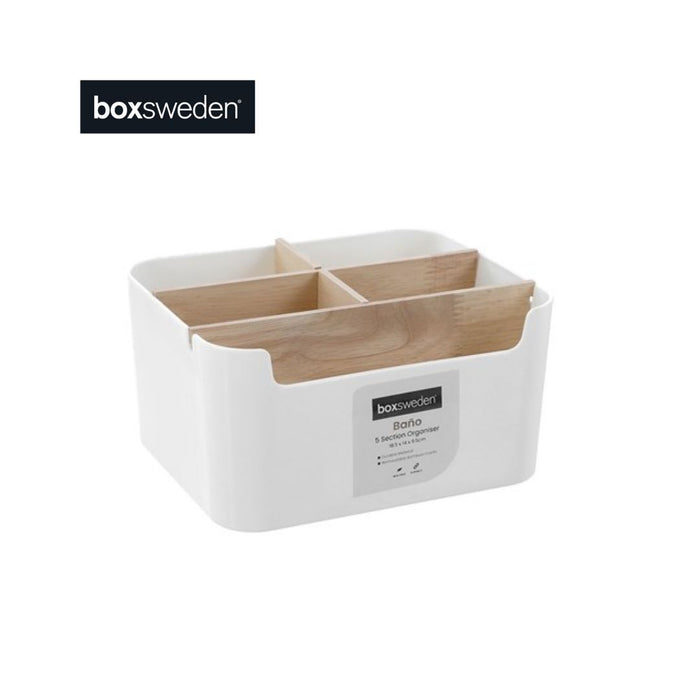 Boxsweden Bano Organiser 5 Sectionbamboo Inserts 18.5X14X9.5Cm