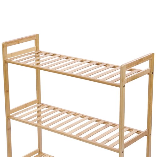 Bamboo 4 Tier Storage Shelf 68X25X100Cm