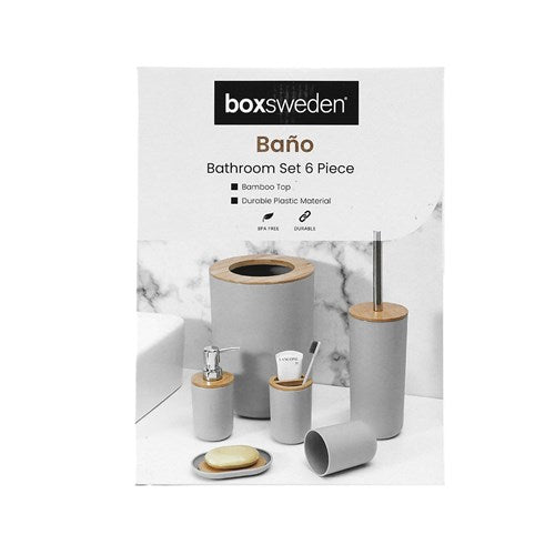 Boxsweden Bano Soap Dispenser 330Mlbamboo Top 7.5X7.5X16Cm3 Asstd