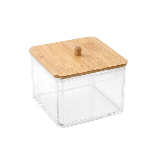 Boxsweden Bano Accessories Containerbamboo Lid 9.5X9.5X8Cm