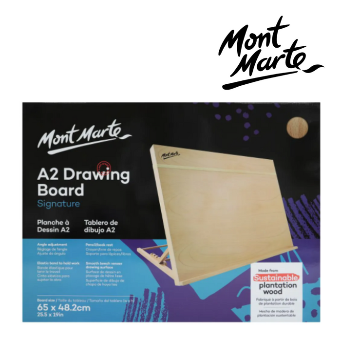 Mont Marte Drawing Board A2 with elastic band