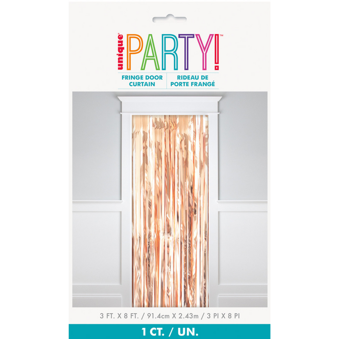 Fringe Door Curtain Rose Gold