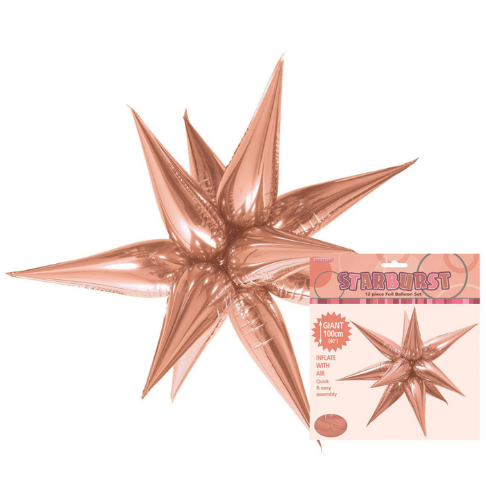 Glitz Starburst Rose Gold 100cm