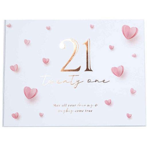 Ronis 21st Heart Guest Book 23x18cm