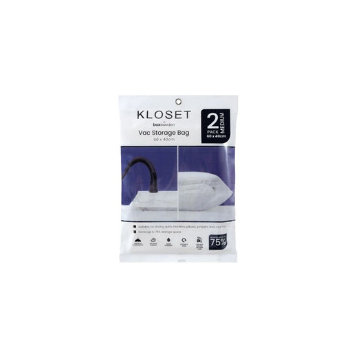 Kloset Vac Storage Bags Medium 80x40cm 2Pack