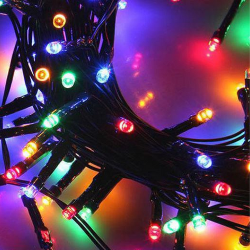 Ronis 240 LED Fairy Light Chain Multicolour Dark Green Cable 16.8m