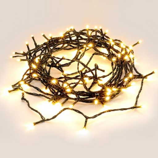 Ronis 240 LED Fairy Light Chain Warm White Dark Green Cable 16.8m