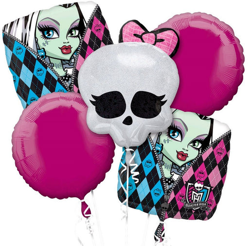 Foil Balloon Bouquet Monster High P75 5pk