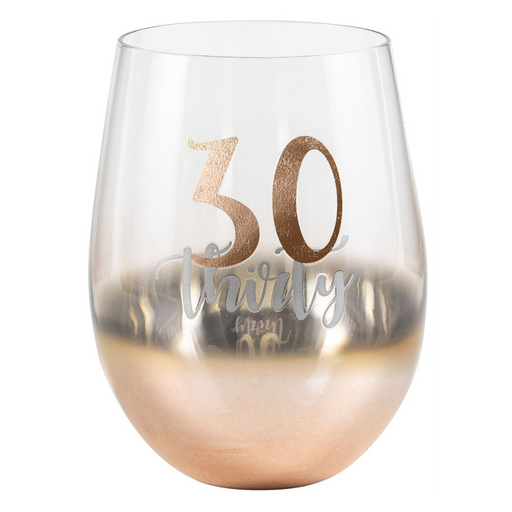 Ronis 30 Ombre Stemless Wine Glass Rose Gold 600ml