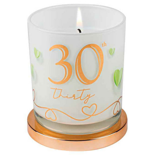 Ronis 30th Candle Vanilla 9x8cm