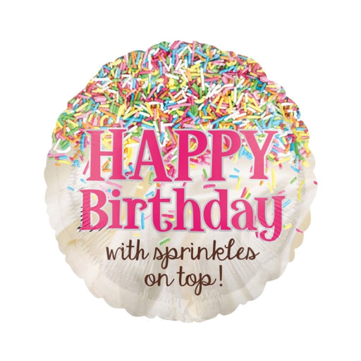 Ronis Standard Foil Balloon 45cm Happy Birthday With Sprinkles on Top