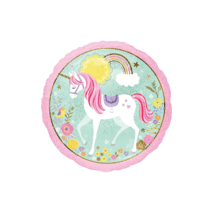 Foil Balloon 45cm Magical Unicorn Holographic