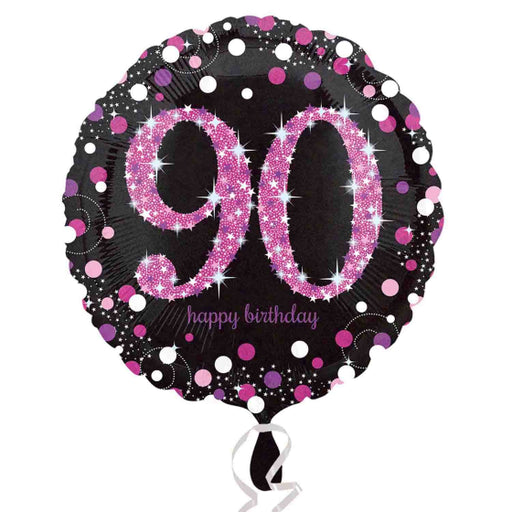 Foil Balloon Standard Holographic Pink Celebration 90 S55 45cm