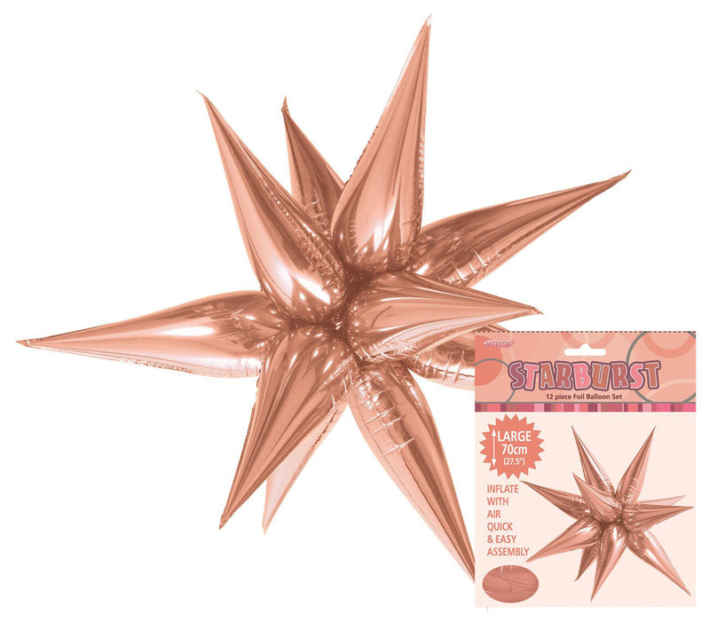 Glitz Starburst Rose Gold 70cm