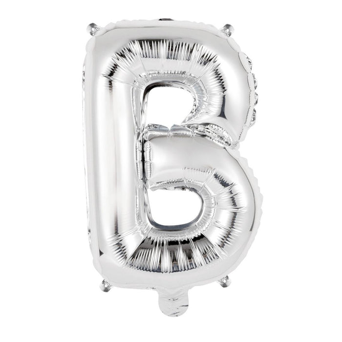 Alphabet Foil Balloon 35cm Silver - B